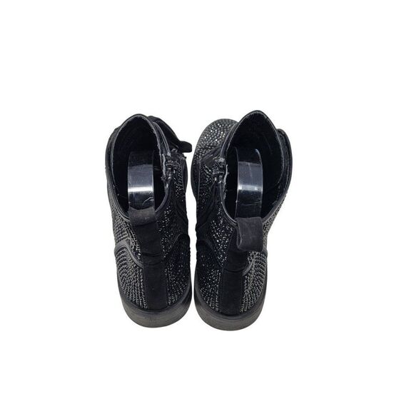 Steve Madden Ozzy Black Studded High Top Sneakers Sz 8M Womens Shoes Combat Glam - Picture 9 of 14